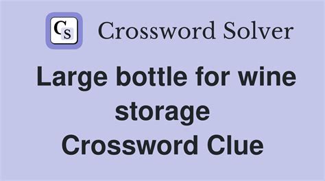 Wine Storage Area Crossword Clue