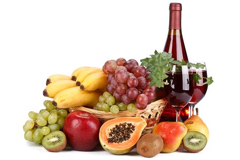 Wine and fruits. There are many different types of fruit wine, they include strawberry wine, elderberry wine, apple wine, blackberry wine, cranberry wine, plum wine, pineapple wine, and more. 