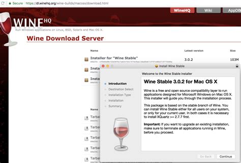 Wine mac. Special thanks to Rebecca Payne (Biostat student who took Epid 293), we now have a nice instruction on how to run windows executables on Mac OSX using Wine: 1. Download the Windows binary file (e.g. genome.exe from the GENOME package). 2. 