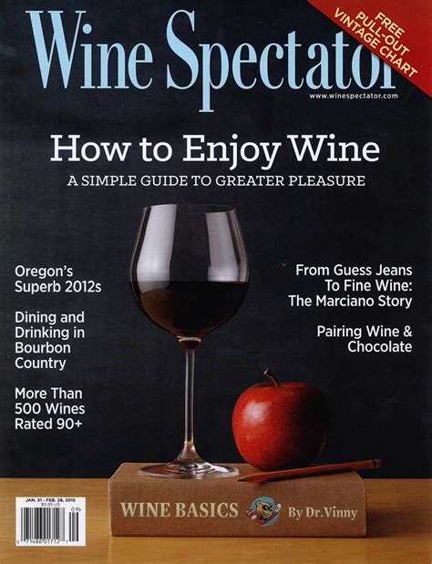 Wine magazines. Food & Wine toasts the global epicurean experience. Every issue brings you mouthwatering recipes packed with fresh, seasonal ingredients that’ll wow everyone. Discover the latest must-visit foodie destinations and Chef-tested tips and techniques for faster and more flavorful meals. Plus, get food & wine pairings from the pros and cocktail recipes that will add spirit to any gathering ... 