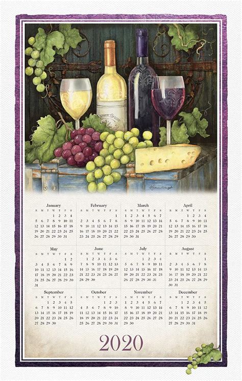 Download Wine Country 2020 Calendar Towel By Not A Book