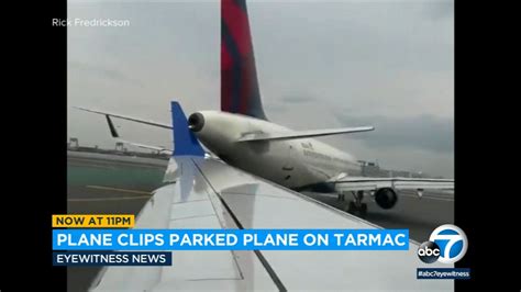 Wing of United flight clipped tail of Delta plane at Boston airport, officials say