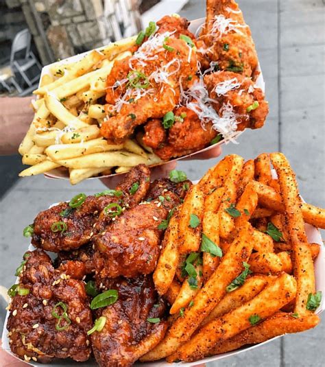 Wings and fries. We proudly serve deep fried chicken wings, fresh cut fries, hot wing dip, and pizza muffins! Wings. Our wings are jumbo size and come in a variety of flavors: ... Fries. Our fries are fresh cut on site, and are served hot out of the fryer! Cheese is available for those that liked them covered, or try them topped with the wing dip! ... 