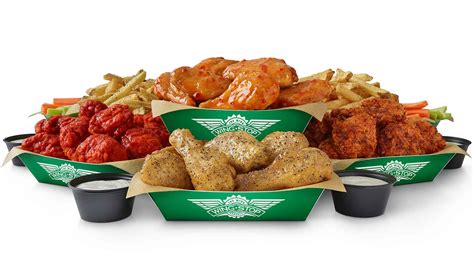 Wingstop combo. After moving into the area, tried Wing Stop for lunch. They have good combos, where you can get 10 or 15 wings in various flavors, dipping sauces, a side dish, ... 