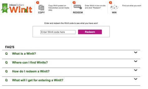 Winit code today. Create your account, buy credits and start InboxDollars Mobile Verification. WinIt Code: CLAIM. Cash Back: $359.00. Telegram Group WinIt Codes. Freebie Friday Get up to $359.00 Cash Back. *Copy and paste the WinIt Code without spaces and you will get your reward in points without problems*. 