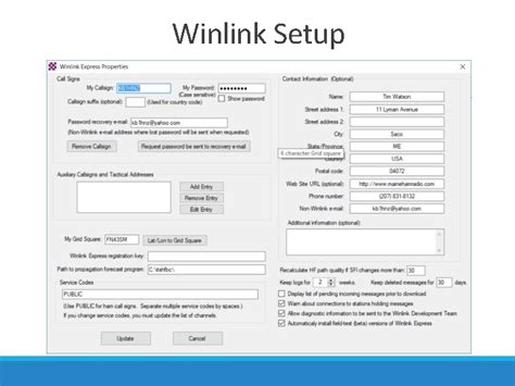 Winlink setup.  Instructional video on how to setup Winlink Express and operate via ...