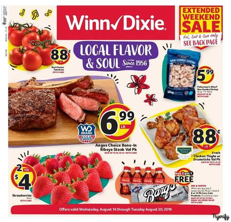 You are viewing Winn Dixie (Special Offer Of The Week) Weekly Ad preview valid from 10/11/2023 to 10/17/2023. Currently browsing Winn Dixie Weekly ad published in October with effect from 10/11/2023. The Winn Dixie flyer contains 13 pages in total, full of special sales and deals. Scroll through the pages, sales ads are structured into ...
