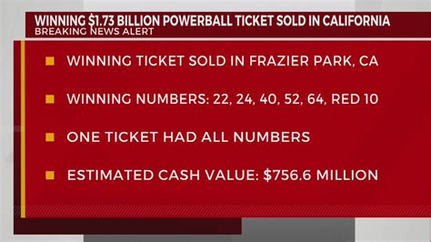 Winner! $1.76 billion Powerball jackpot sold to lucky player in California
