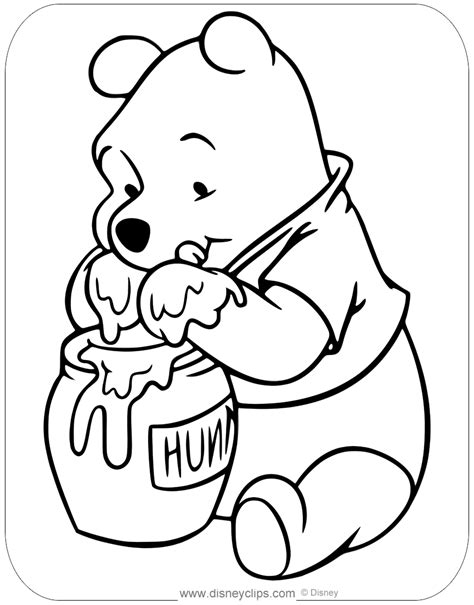 Winnie The Pooh Hunny Pot Coloring Pages - Realtec