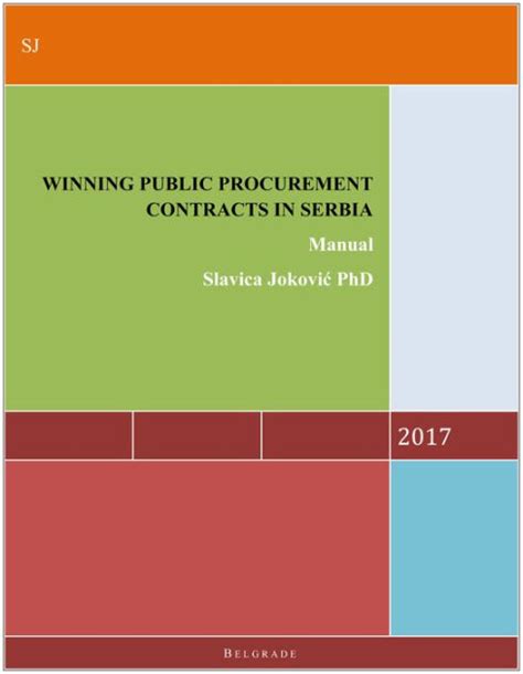 Winning public procurement contracts in serbia manual. - A practical guide for policy analysis the eightfold path to more effective problem solving 3rd edition.