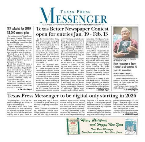 Winnsboro tx newspaper.  The Texas Press Association, however, fixes Sep...