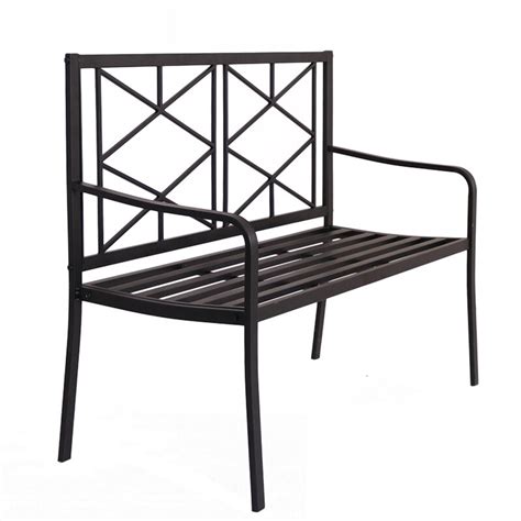 Winston Porter Balbuena Patio Steel Garden Bench & Reviews - Wayfair