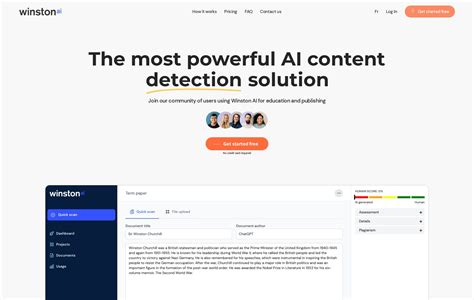 Winston is the leading AI generated text detection tool. Our software is able to detect AI generated copy with a 99.6% accuracy including content generated by ChatGPT. Our software also includes a best in class plagiarism detection tool.. 