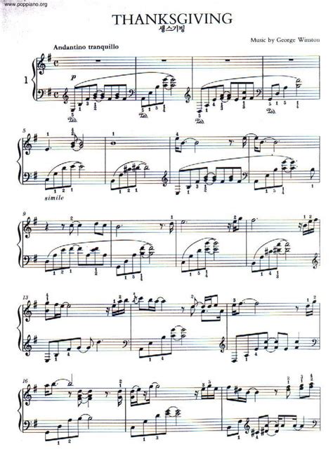 WinstonThanksgiving Sheet Music pdf, Free Score Download ★