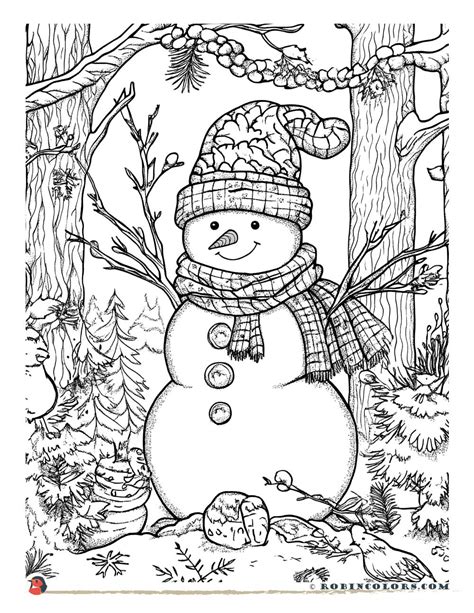 Winter Adult Coloring Pages