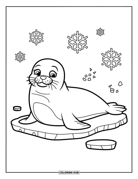 Winter Animals Coloring Shee