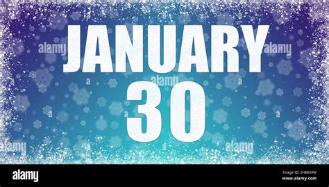 Winter Blue Gradient Background with Snowflakes and Rime Frame and a