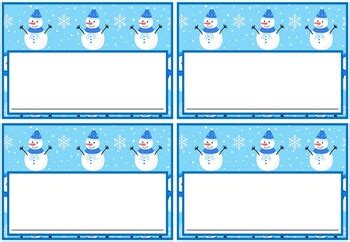 Winter Classroom Labels Name Tags Printable Stickers Classroom Decor