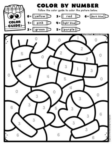Winter Color By Number Education to the Core