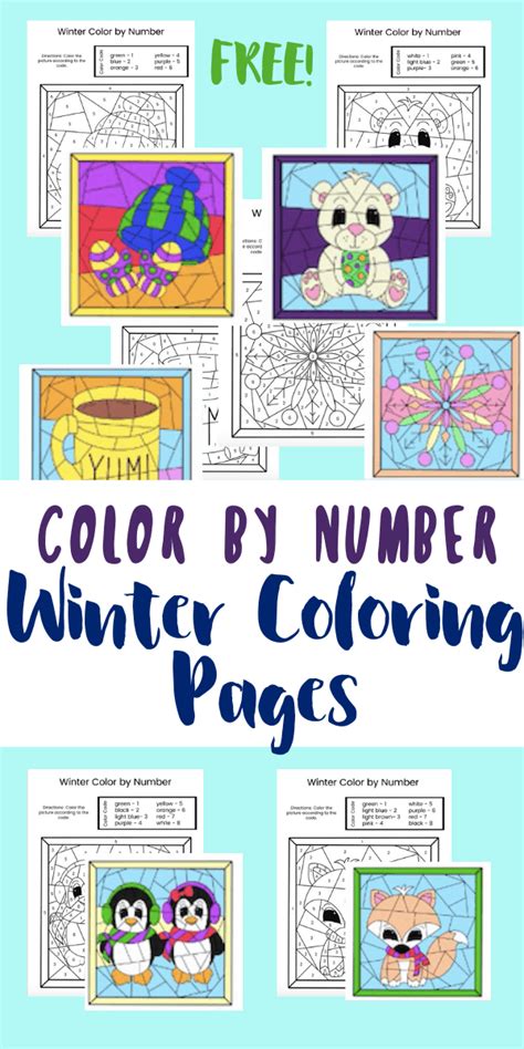 Winter Color by Number Printables Views From a Step Stool