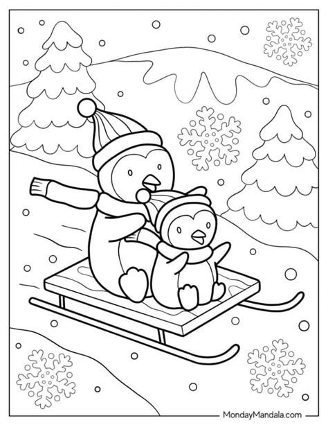 Winter Coloring Sheets For Preschoo