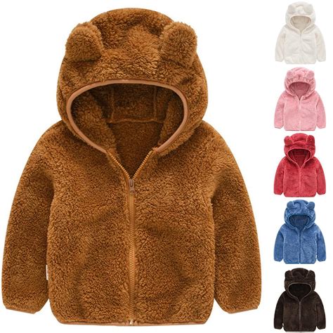 Winter Fleece Teddy Bear Coat Hoodie Hooded Jacket For Kid …