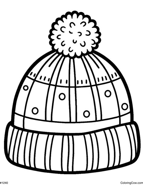 Winter Hat Coloring Shee