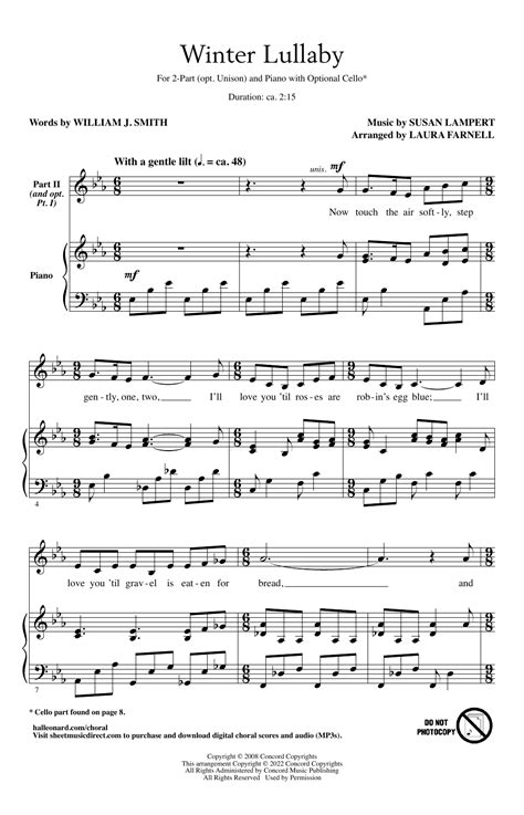 Winter Lullaby Free Music Sheet - musicsheets.org