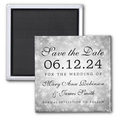 Winter Save The Date Magnets Zazzle