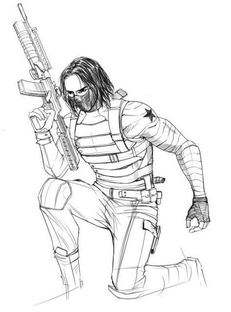Winter Soldier Coloring Page