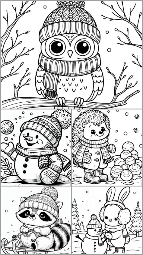 Winter Themed Coloring Pages