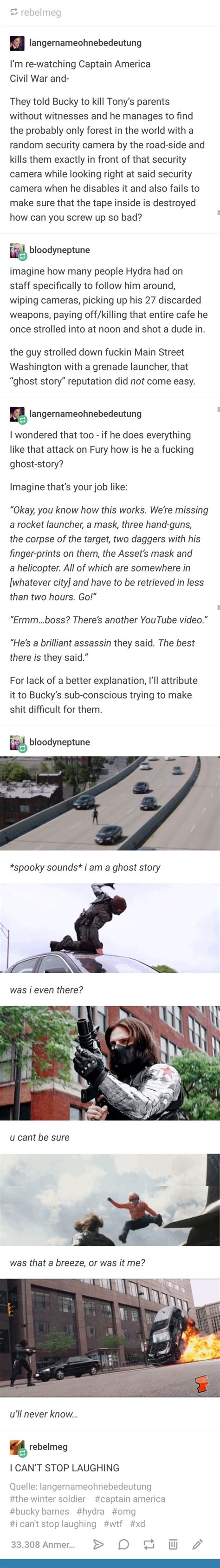 Winter soldier headcanons.  Looks like more today.  December 2024 cost...