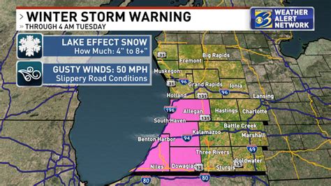 The east side of the state will see much less than the west and central parts, but will still experience effects of the storm. A wind advisory has been issued until 10 p.m. this evening for Bay .... 