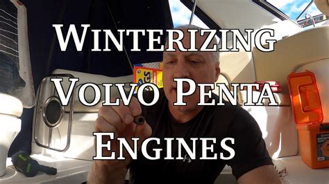 Winterizing a Volvo Penta 5.7 boat engine - YouTube