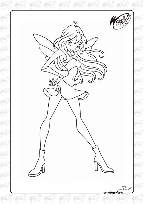 Winx Club Coloring Pages Bloo