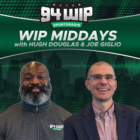 Wip radio lineup. Dec 21, 2022 · 94WIP made the announcement Wednesday afternoon. Giglio and Douglas, a former Philadelphia Eagles player, will take over the 10 a.m. to 2 p.m. time slot when current midday hosts Joe DeCamara and ... 