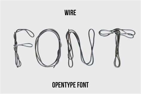 Wire Font Metallic OpenType Typeface