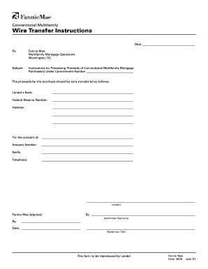 Wire Instructions Template Form Fill Out and Sign Printable PDF