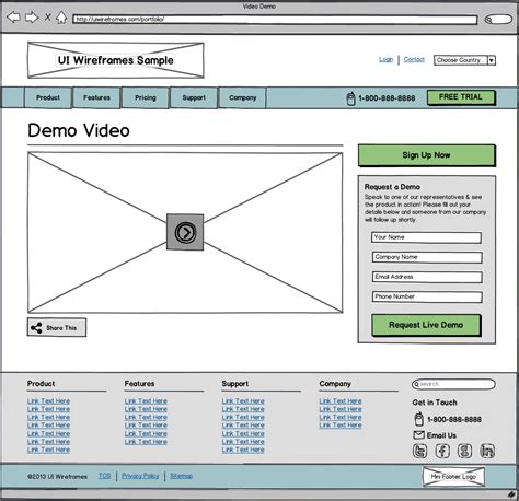 Wireframe Examples UI Wireframes Portfolio Samples