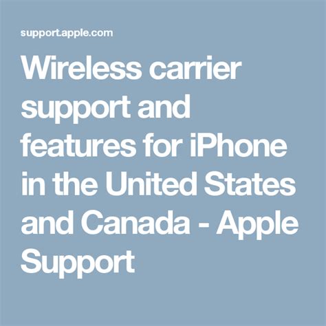 Wireless carrier support and features for iPhone in the United …