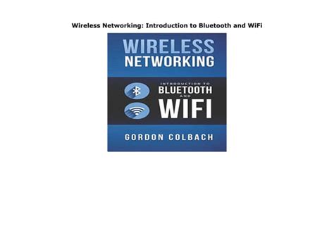 Download Wireless Networking Introduction To Bluetooth And Wifi By Nishant Soni
