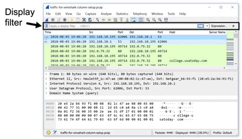 Wireshark filter expressions.  To only display packets containing a particular protocol, typ...