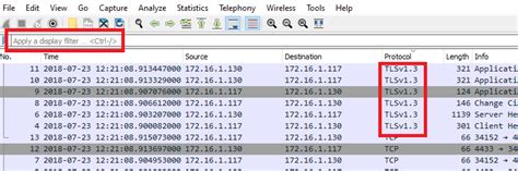 Wireshark protocol filter tls. 3 packets in This article focuses on TLS 1.  Anschließend...