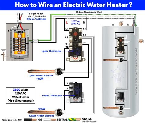 Wiring Diagram for Hot Water Heater thermostat Collection