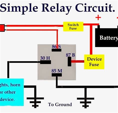 Wiring diagram for 5 pin relay. This diagram shows how to make 5 pin relay wiring diagram. In this circuit diagram, we use an SPST toggle switch, a 5-pin relay, two LED lights, a resistor, and a 12v battery. First, we connect the battery to the SPST switch and relay, then from the relay to LEDs and resistor. 