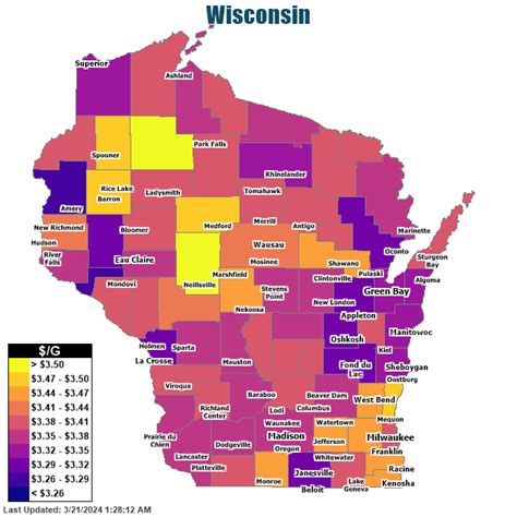 Wisconsin Gas Prices Map