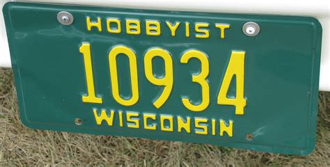 Hobbyist License Plates Wisconsin Department