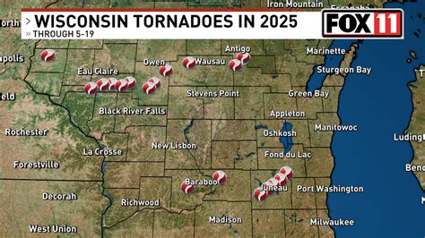 Wisconsin tornado map 2025.  This interactive map, which contains data from January 1950 to Apri...
