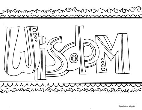 Wisdom Coloring Page