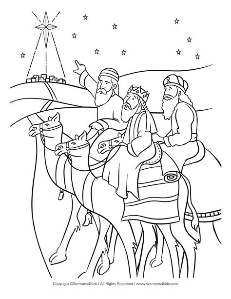 Wise Men Coloring Shee